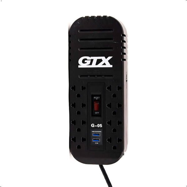 Estabilizador Gtx Mod G-05 USB De 8 Tomas 1200va-voltaje De 220 vac