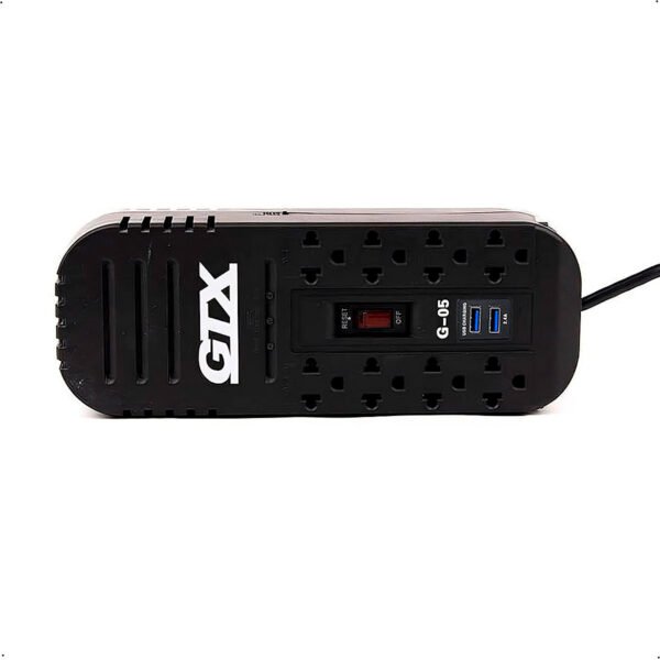 Estabilizador Gtx Mod G-05 USB De 8 Tomas 1200va-voltaje De 220 vac