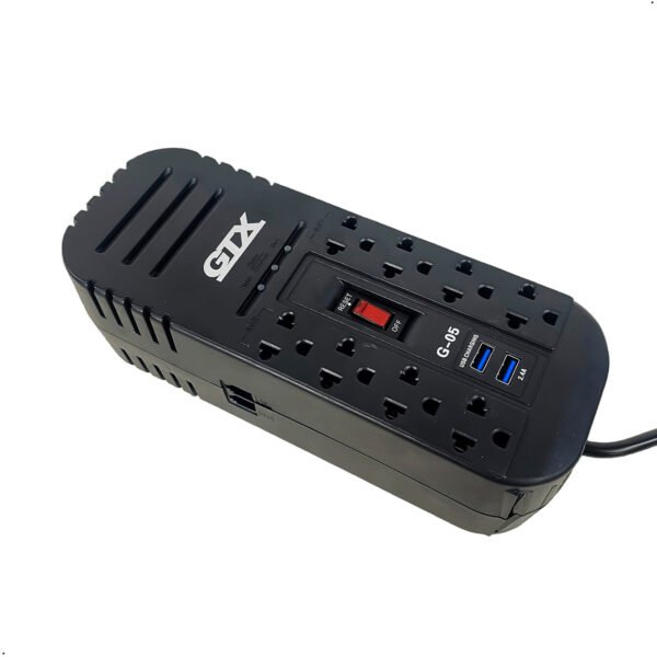 Estabilizador Gtx Mod G-05 USB De 8 Tomas 1200va-voltaje De 220 vac