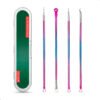 Kit Extractor De Espinillas Y Puntos Negros 4 Unidades Acero