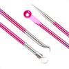 Kit Extractor De Espinillas Y Puntos Negros 4 Unidades Acero
