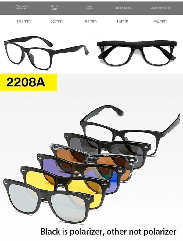 Lentes De Sol Polarizado Proteccion Uv 6 En 1 Magnetico Océano