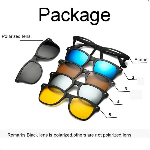 Lentes De Sol Polarizado Proteccion Uv 6 En 1 Magnetico Océano