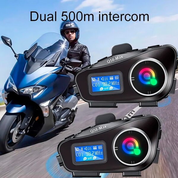 Intercomunicador Lantun Q58 Max Bluetooth Para Casco De Moto