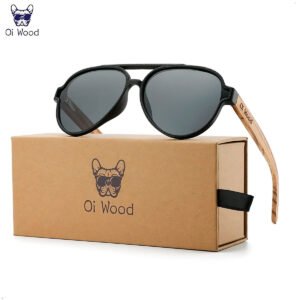 Lentes Oi Wood De Sol Madera Bamboo Polarizadas Proteccion Uv400