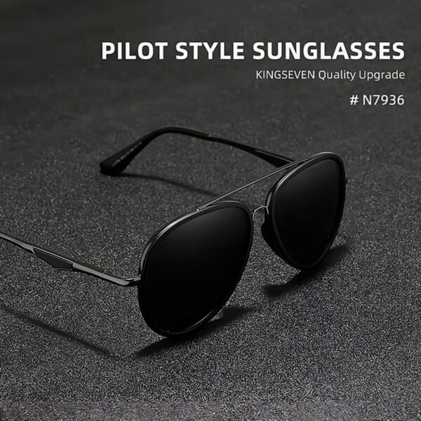 Lente De Sol Aviador Kingseven Proteccion Uv 400 Polarizado