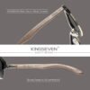Kingseven Lente De Sol Marco Madera Nogal Polarizado Uv400