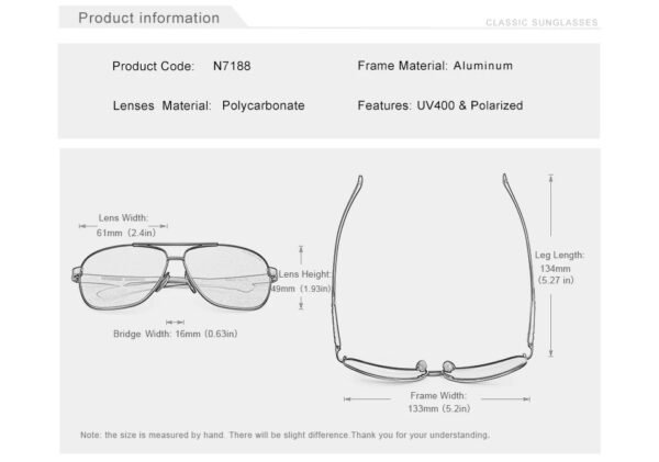 Lentes De Sol Gafas Kingseven Aviador Proteccion Uv Unisex