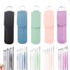 Kit Limpieza Oidos Cerumen Acero Estuche 6 Piezas x 3 Pack de Limpieza