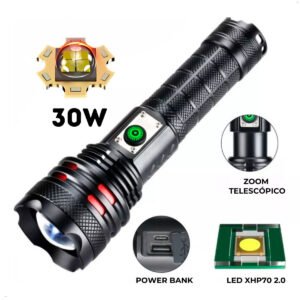 Linterna Tactica Lidimi Ld-l462a 30w 2000 Metros Recargable