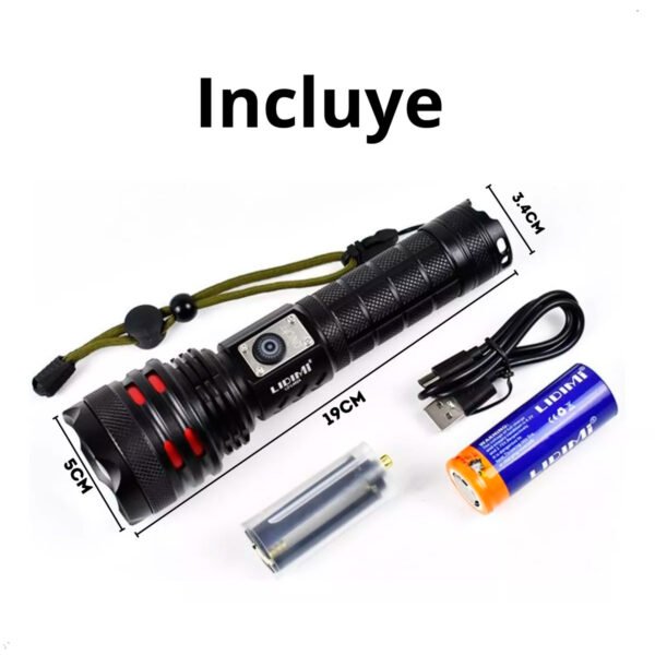 Linterna Tactica Lidimi Ld-l462a 30w 2000 Metros Recargable