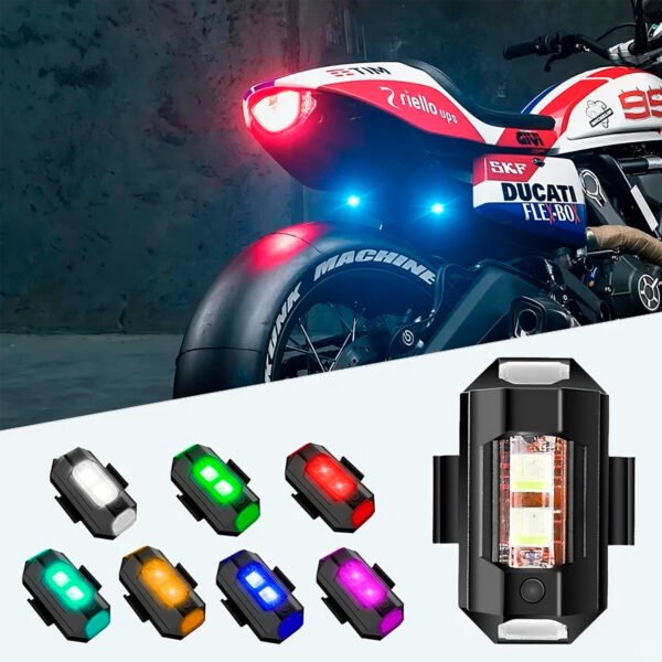 Luces Estroboscópicas Led Inalámbricas 7 Colores Recargable Carga Usb