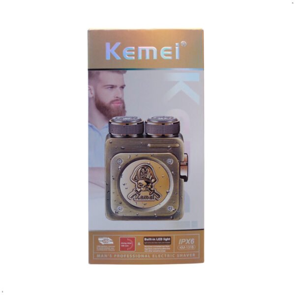 Maquina Afeitadora Shaver Kemei KM 1318 Inalambrico Dorado