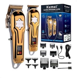 Maquina Corte Cabello Combo Trimmer y Clipper Kemei KM 2011 Inalambrico