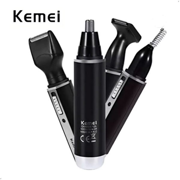 Rasuradora Afeitador Nasal Eléctrica Recargable Kemei KM 6630 Kit 4 En 1