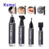 Rasuradora Afeitador Nasal Eléctrica Recargable Kemei KM 6630 Kit 4 En 1