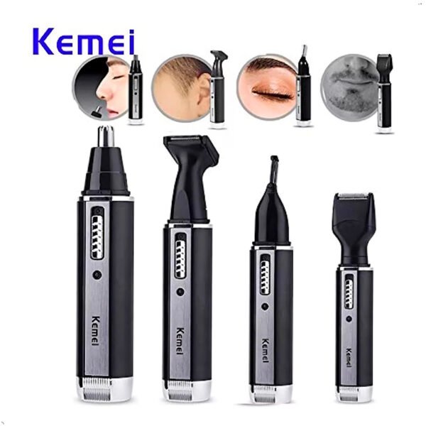 Rasuradora Afeitador Nasal Eléctrica Recargable Kemei KM 6630 Kit 4 En 1