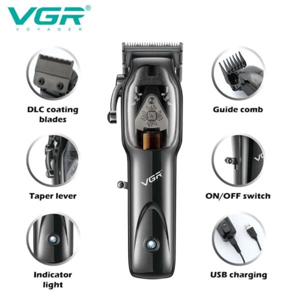 Maquina Inalambrica VGR V 653 Cabello (2) Maquina Cortar Cabello Pelo Vgr V-653 Inalambrico