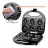 Máquina Mini Donas Antiadherente Raf R.247 850w 6 Donas Negro