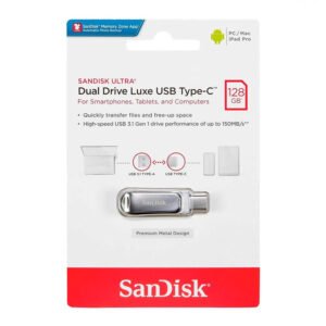 Memoria Usb Tipo C 128gb Sandisk Ultra Dual Drive Luxe Otg