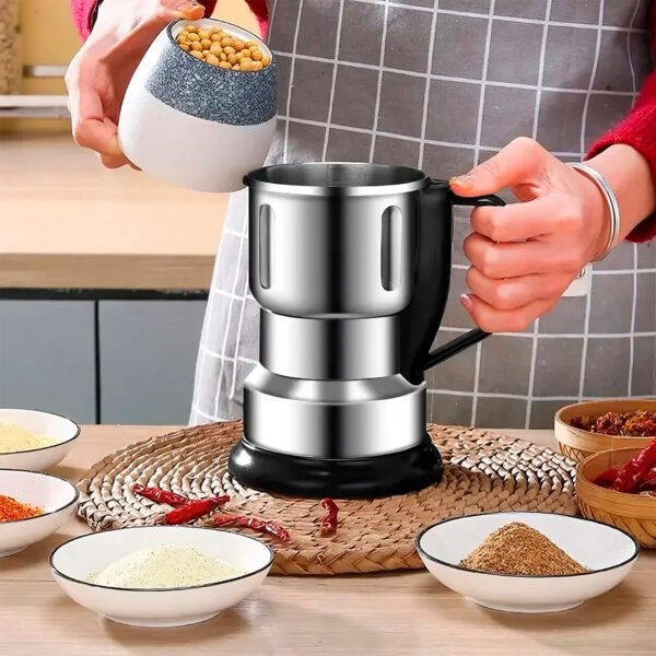 Molinillo eléctrico de acero inoxidable, versátil para granos de café, granos secos, especias y más. RAF R7132 300w (2) Molinillo Marca Raf R7132 8 Aspas De 300w Para Cafe Granos