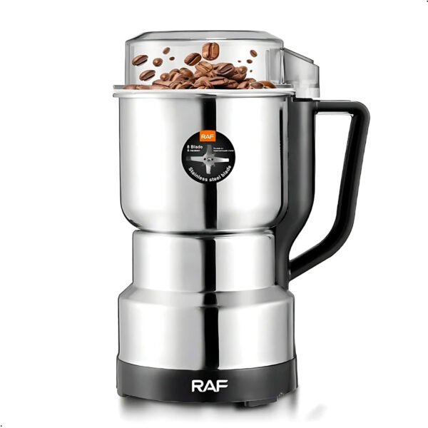 Molinillo eléctrico de acero inoxidable, versátil para granos de café, granos secos, especias y más. RAF R7132 300w (8) Molinillo Marca Raf R7132 8 Aspas De 300w Para Cafe Granos