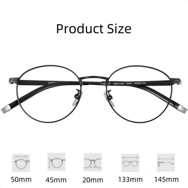 Montura Lentes de titanio Firada Montura Negro (3) Monturas Medida Optica Ligero Varilla De Titanio Unisex