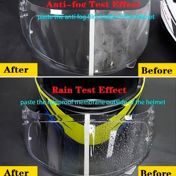Película de parche transparente Universal para casco de motocicleta, película adhesiva de recubrimiento Nano duradero, antivaho y lluvia, Motocross, nuevo (13) Visor Mica Casco Motociclista Antiempaño Antilluvia