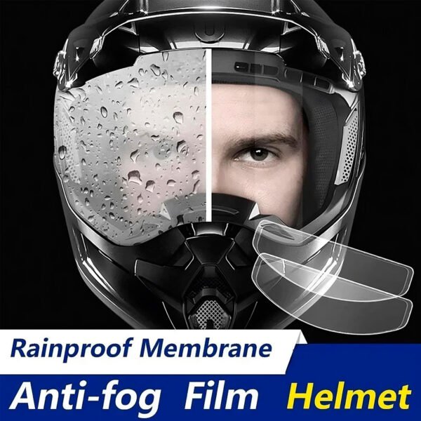 Película de parche transparente Universal para casco de motocicleta, película adhesiva de recubrimiento Nano duradero, antivaho y lluvia, Motocross, nuevo (8) Visor Mica Casco Motociclista Antiempaño Antilluvia