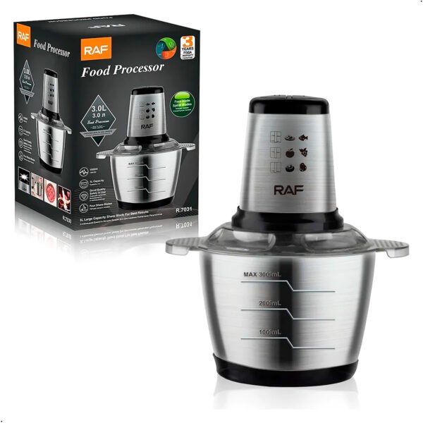 Picadora De Alimentos RAF R.7031 Procesadora 1000W 3L (1) Picadora De Alimentos Raf R.7031 Procesadora 1000w 3 Litros