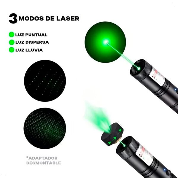 Puntero Laser Cafini Luz Verde Cn-l7199jg 2000 Metros Recargable