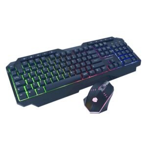 Combo Mouse Y Teclado Gamer Halion Spartan Ha-808c Negro