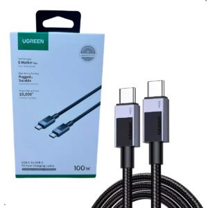Cable Ugreen 3 metros Carga Rapida L512 Carga Rapida 20V 5A 100w (8) Cable Ugreen 100w Usb C - Usb C Nylon Trenzado 3 Metros