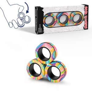 Anillos Magnéticos Spinner Fidget Toy Antiestrés X3 Unds